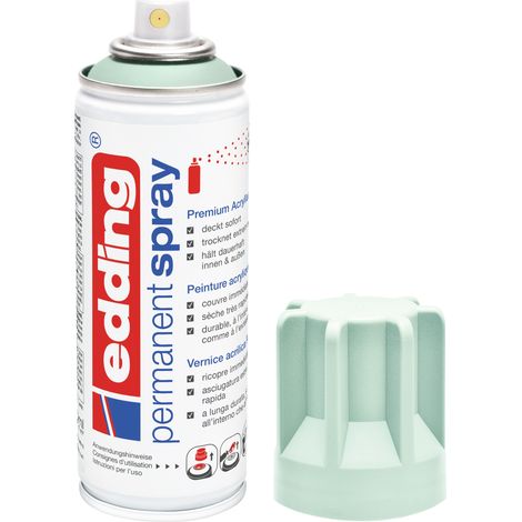 Edding - Bombe de peinture aérosol E5200 vert menthe mat - Spray 200ml – Séchage rapide, résiste aux intempéries