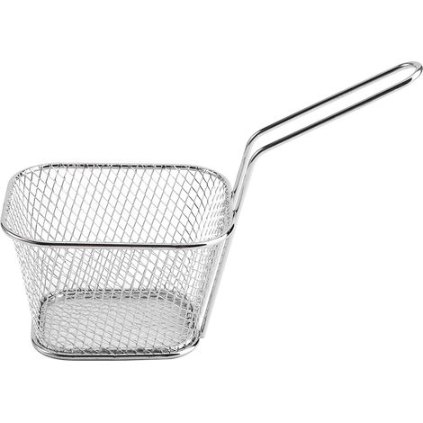 Lot de 8 mini paniers à frites en acier inoxydable, passoire de présentation pour aliments, outil de cuisson des pommes de terre (1/5)