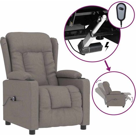 Maison Exclusive - Relaxsessel Elektrisch Taupe Stoff (1/5)