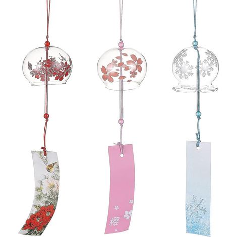 cadeau D'anniversaire De Carillon De Vent De Fleur De Cerisier Et Verre De Vent Japonais Petite Marchandise Dcoration Suspendue Dcoration Crative (1/5)