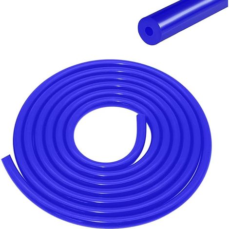 SHINING HOUSE Manguera de silicona para vacío, tubo de silicona para vacío, 5 m, diámetro interior, 3 mm, color azul, apta para todas las bombas de aire, manómetros y accesorios de vacío para turbinas (1/5)