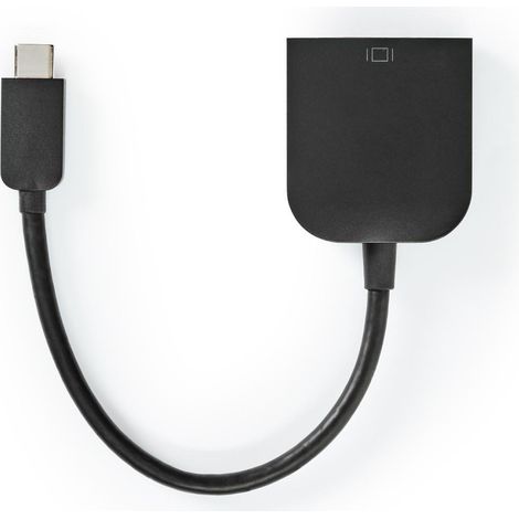 CCGP64852BK02 Câble Adaptateur USB-C Nedis Type-C Mâle - VGA Femelle 0,2 m Noir (1/4)