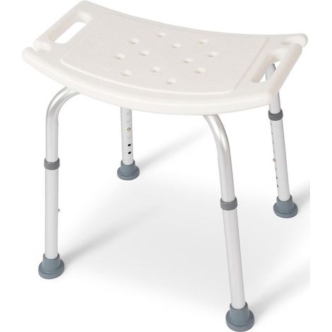 Taburete de ducha ajustable con asiento antideslizante - Altura de 39 a 52 cm Ayuda segura para la ducha (1/5)