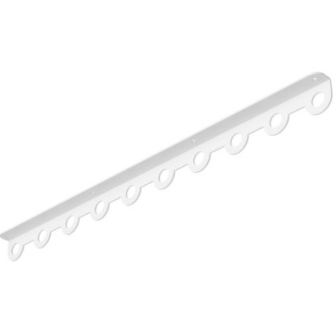 Support Porte-Cintres 10 Places 480 mm - Rangement Dressing Sous Pente Sans Déport - Gain de Place pour Placard et Penderie - Blanc - (1/4)