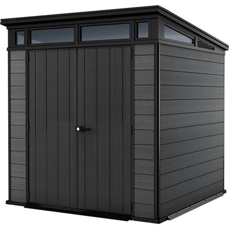 Keter – Abri de jardin résine 4,5 m² – Dimensions 214x218x226 cm – Matériau Evotech résistant aux intempéries – Ventilation intégrée