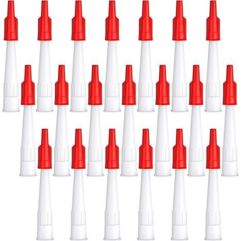 Embouts de Cartouche, Lot de 20 Embouts de Rechange en Silicone Transparent, Embout Cartouche Silicone pour Pistolet Silicone, Buses D'étanchéité pour Cuisine, Ménage (1/5)