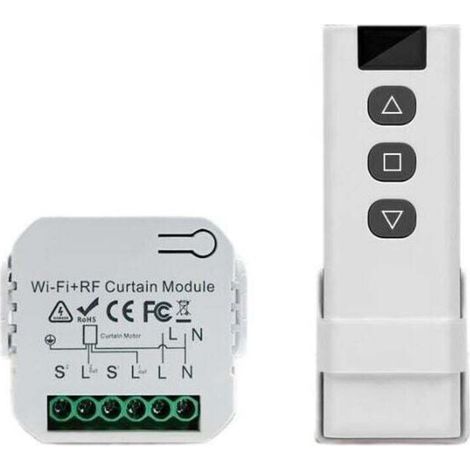 Module Volet Roulant Connecté. Avec RF Télécommande. Interrupteur Volet Roulant Connecté en Pourcentage Compatible avec Alexa et Google Home. Contrôle à Distance. Emetteur Radio. Relais Mura (1/4)