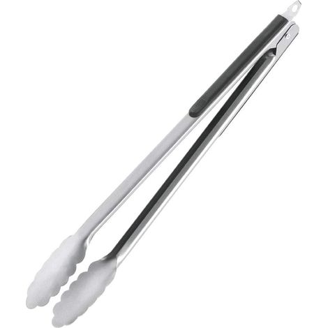 1x Pince à barbecue, Acier inoxydable, Poignée antidérapante, Plastique TPE, Pour grill et table (1/2)