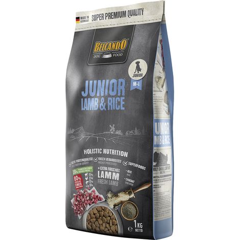 Belcando Hubdetrockenfutter Junior Lamm 1 kg Lamm & Reis Trockenfutter Hunde