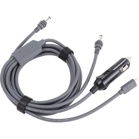 Câble d'alimentation 3 m pour antenne parabolique mini, cordon de charge étanche USB Type-C 12V/24V, adaptateur voiture compatible PD 65W (1/5)
