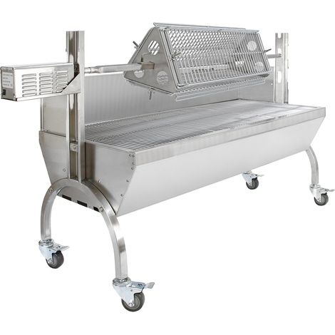 Kukoo - Girarrosto 90 kg di Carne per Barbecue con Griglia e 3 Altezze Regolabili