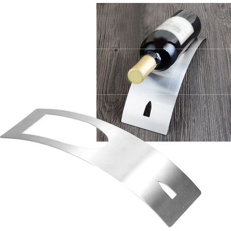 Porte-bouteilles arqué en acier inoxydable pour comptoir de bar ou meuble de maison (1/5)