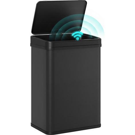 HOMCOM Kitchen Bin with Fast Motion Sensor, 40L Stainless Steel Sensor Bin (1/5)