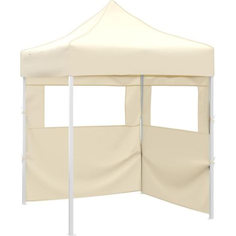 Tente de réception beige, 200 x 200 x 315 cm, toile Oxford. (1/5)