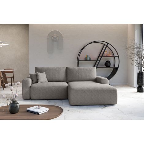 Divano letto angolare destro con vano contenitore Soho in grigio del produttore - VINOTTI