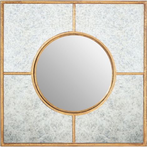 Premier Housewares Zariah Gold Finish Art Deco Wall Mirror (1/5)
