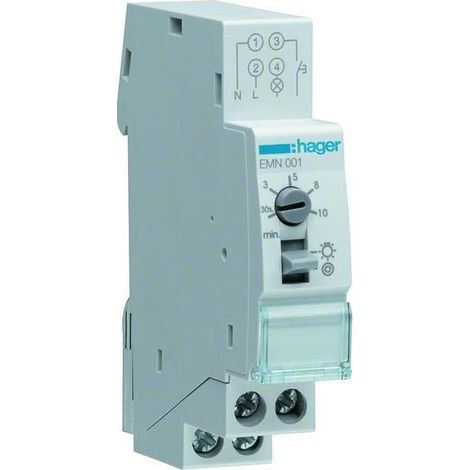 Hager EMN001 Treppenlichtzeitschalter Hutschiene 230 V (1/5)