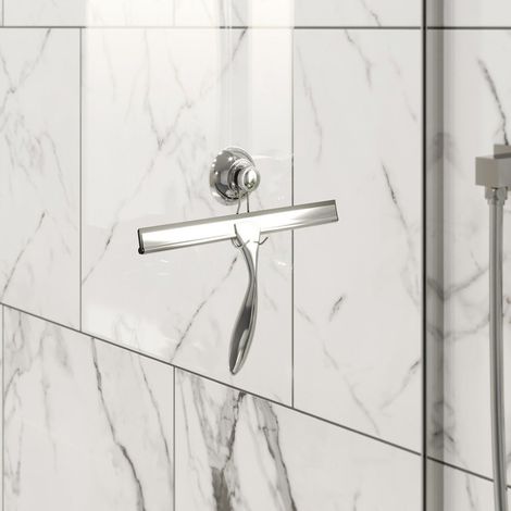 Bathroom Shower Screen Squeegee Bath Glass Cleaning Blade Ergonomic Hanger