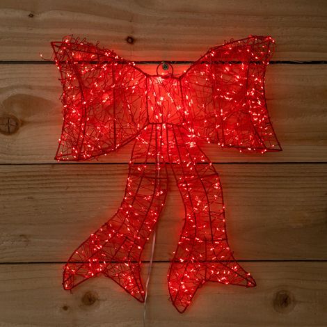 43cm Light up Red Christmas Bow with 650 Red LEDs (1/5)