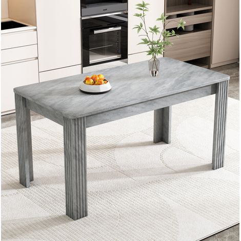 Rechteckiger Esstisch 116 x 65 x 75 cm, grau, Spanplatte HAVRYA (1/5)