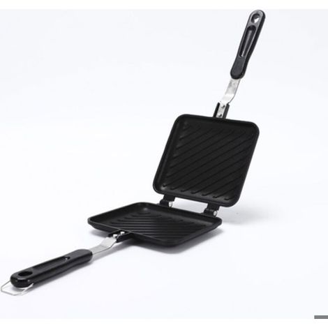 Grille-Panini - Revêtement Antiadhésif - Poignée Isolée - Pour Cuisine Maison Et Restaurant - 1 Pièce