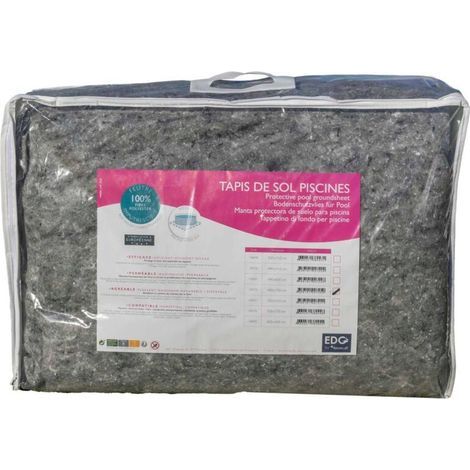 Vakuum-Tapis de protection pour fond de piscine en feutre polyester 100 %, 330 × 310 cm, 110 g/m², résistant à la moisissure, doux et durable (1/5)