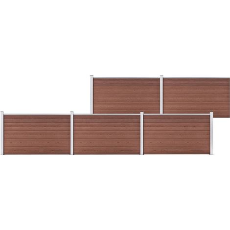 Clôture de jardin WPC 872x106 Marron (1/5)