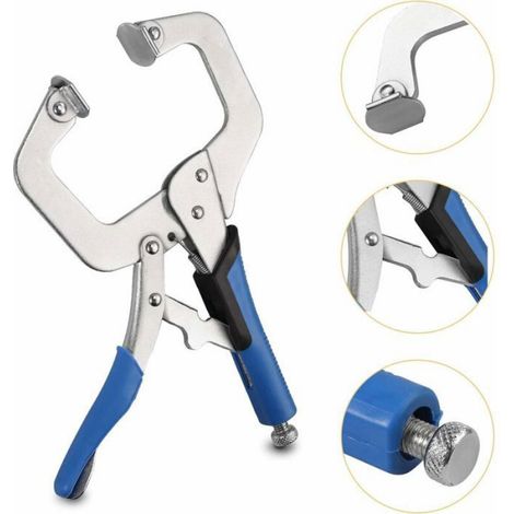 Serre-Joint en C, 2 Pcs Kit de Pince-Étau 11" avec Vis Réglable, Outils de Soudage en Acier (1/5)