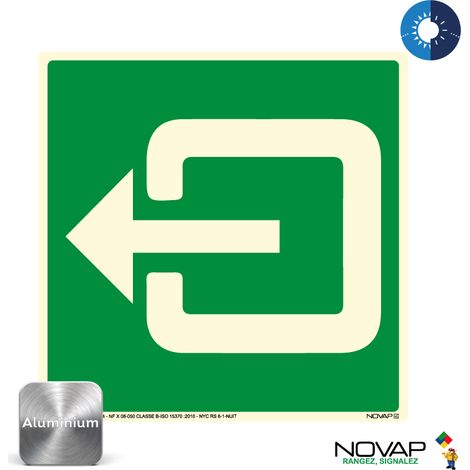 Panneau photoluminescent Sortie - Alu 200x200mm - 4013039