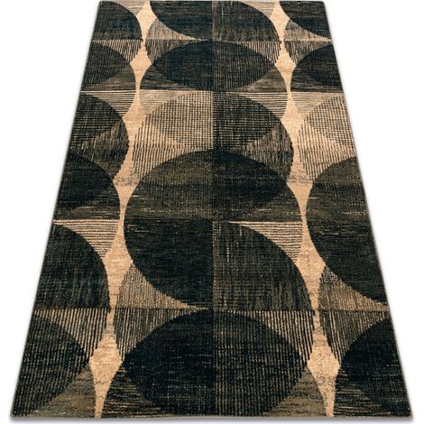 Wollteppich OMEGA FADO geometrisch jadeit grün  green 235x350 cm