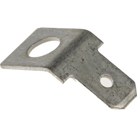 Rs Pro – Cosse électrique faston mâle non-isolée 4.75 x 0.5 mm – Raccordement goujon – Laiton plaqué étain pour circuits imprimés (1/2)