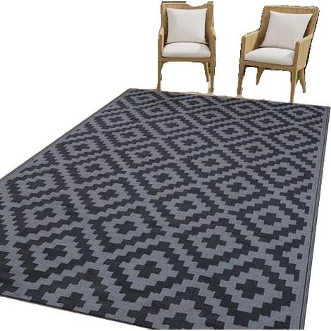Alfombra de exterior, impermeable, diseño reversible, F2, 8x10 pulgadas. (1/2)
