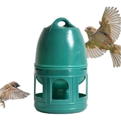Abreuvoir d'eau pour pigeons, perruches, perroquets, cailles - Grande capacité - Fournitures pour animaux domestiques avec poignée (1/4)
