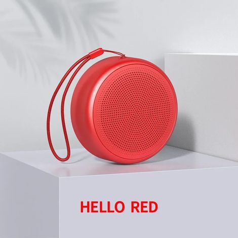(Rouge) Mini haut-parleur sans fil, prend en charge la connexion Bluetooth, la connexion téléphone portable, le caisson de basses extérieur et la connexion TWS. (1/5)