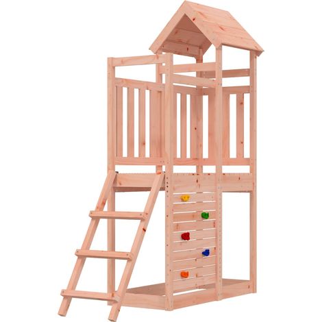 Spielturm Braun 110,5 x 52,5 x 214 cm Massives Douglasienholz