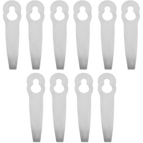 Lot de 10 lames métalliques pour tondeuse à gazon – Longueur 8,4 cm – Compatible Polycut 2 2, FSA 45 – Remplacement pièces OEM 40080071000 (1/5)