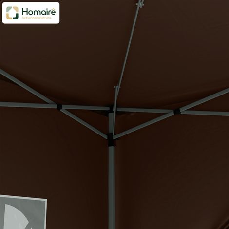 HOMAIRE Pavillon Faltbar 3x3m Étanche UV50+ avec 4 Panneaux d'Enceinte pour Camping et Jardin