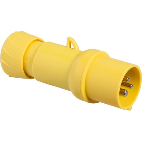 Fiche mobile 16A-2P+T jaune 100-130V CA industrielle droite étanche IP44 PRATIKA (1/4)