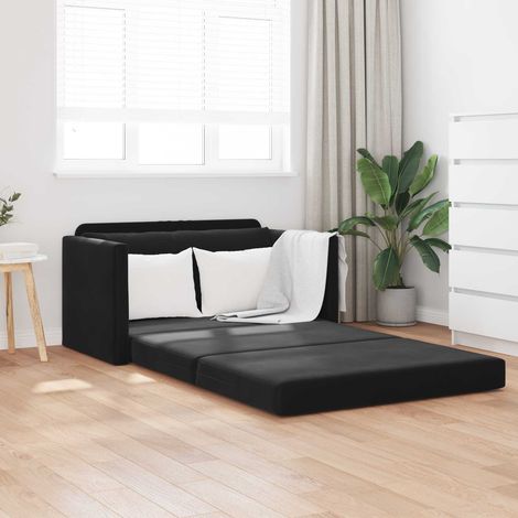 Schlafsofa Schwarz 124 x 71 x 78 cm Samt