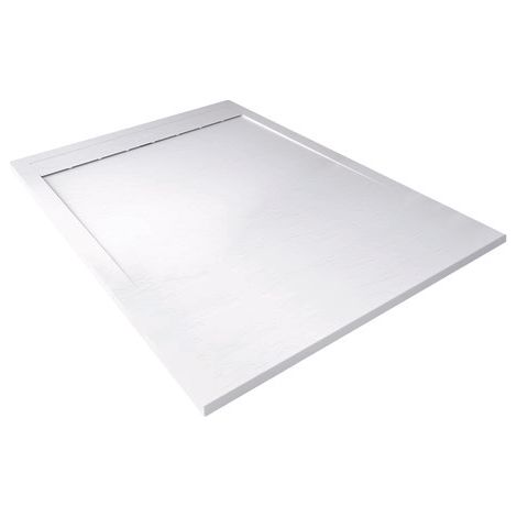 ONDEE ZEN - Receveur de douche SPIRIT 3 - 90x160x3cm - Résine - Blanc - Bonde - Découpable (1/3)