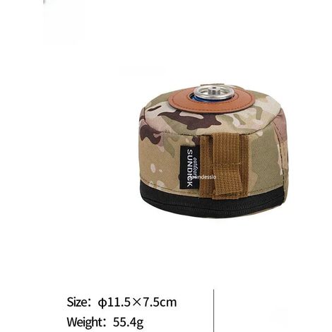 Housse de protection pour bidon d'essence de camping, étui pour bouteille de gaz, housse de protection pour bouteille d'air comprimé, boîte à mouchoirs avec poche latérale, étui pour cartouche de gaz, (1/4)