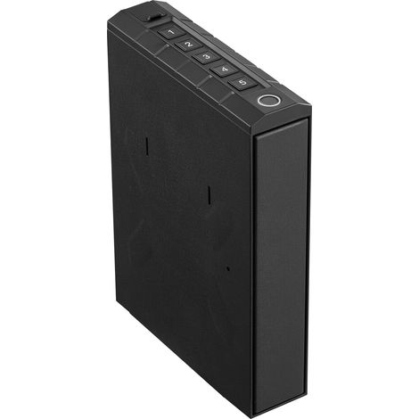 Mophorn Cassaforte per pistola con impronta digitale, password a cinque cifre e chiave, dotata di illuminazione interna. Ideale per custodire una pistola e un caricatore, compatte 23 x 7 x 32 cm