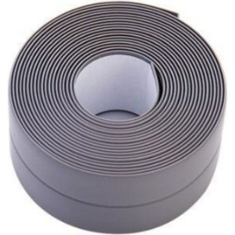 Waterproof Sealant Tape Roll (Grey), Self-Adhesive PVC Sealant Tape for Bathroom, Kitchen, Toilet and Bathtub (1/5)
