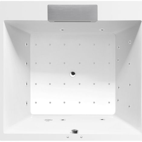 CAME FALLS Baignoire balnéo, 175x175x50cm, Active Hydro-Air, chrome (1/4)
