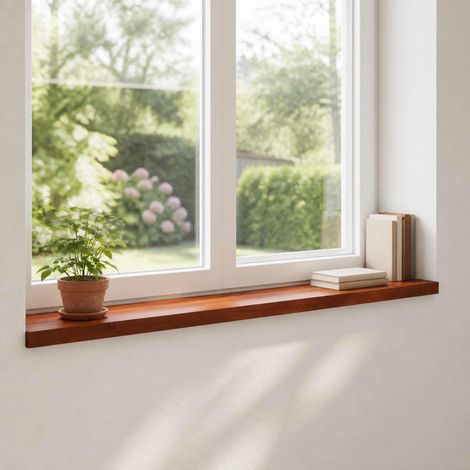 vidaXL Appuis de fenêtre 2 pc Marron 110 x 15 x 2 cm (1/5)