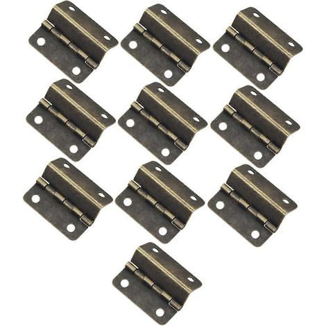 GALPADA 10 charnières à angle droit à quatre trous en fer plaqué pour boîtes en bois (1/5)