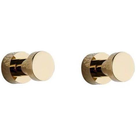Wandhaken, Handtuchhaken für Badezimmer, Küche, Tür, Schrank & Garderobe, 2er-Pack, Messing (Gold) (1/5)