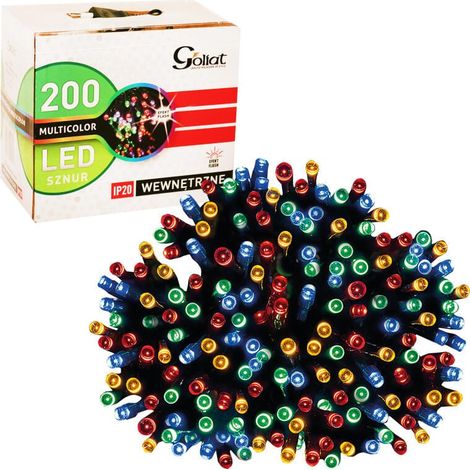Luci natalizie a LED multicolore con alimentazione di rete, 200 pezzi - per uso interno (1/3)