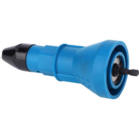Elektrischer Nietmutternpistolen-Adapter, Nietmuttern-Adapter, Nietmuttern-Einsatz-Werkzeugset für Bohrmaschinen, Blau (1/5)