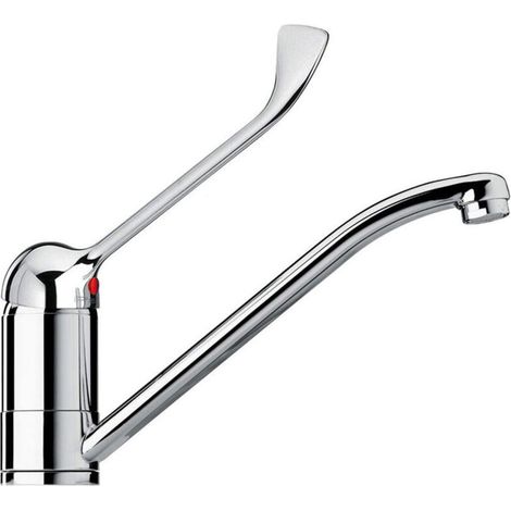 Miscelatore per lavabo angolare con leva clinica lunga per ristorante